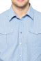 Mens Periwinkle Bespoke Short Sleeve