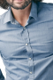 Mens Slim Cut Tailored Blue Shirt Tailor Made