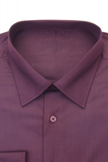 This men's purple slim cut shirt is tailor made in a fine linen blend and features an ainsley collar and rounded barrel cuffs. It's a colorful twist on an everyday wardrobe staple!