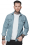 Mens Slim Cut Denim Blue Tailored Shirt