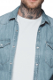 Mens Slim Cut Denim Blue Tailored Shirt