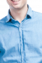 Mens Blue Tailored Classic Button Down