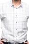 Mens White Checkered Online Bespoke Made Shirt