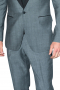 Mens Contrast Collar Grey Made To Measure Suit
