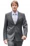 This grey men's suit is tailor made in a fine wool blend and cut to a slim fit, featuring a single breasted two button closure, notch lapels, and double piped pockets. It is a perfect work wardrobe option!