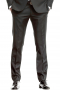 This men's pant suit is tailor made in a fine wool blend and cut in a slim fit, featuring notch lapels, single breasted button closures, fabric covered buttons, and hand sewn cuffs.