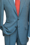 Wool Blend Tailored Slim Fit Grey Pant Suit