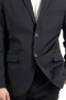 This sleek men's pant suit is tailor made in a fine wool blend and cut in a slim fit, featuring notch lapels, single breasted button closures, and slash pockets.