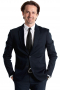 Mens Hand Tailored Midnight Blue Suit