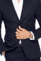 Mens Custom Made Midnight Blue Wool Suit Set