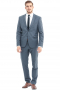 This men's pant suit is tailor made in a fine wool blend and cut to a slim fit, featuring a single breasted button closure, peak lapels, and handsewn cuffs.