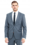 This men's pant suit is tailor made in a fine wool blend and cut to a slim fit, featuring a single breasted button closure, peak lapels, and handsewn cuffs.