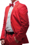 Bold Red Custom Mens Pant Suit