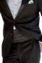 Sleek Bespoke Tailored Black Mens Business Suit