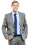 Grey Mens Hand Tailored Pant Suit