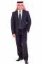This men's pant suit is tailor made in a fine wool blend and cut in a slim fit, featuring satin notch lapels, single breasted button closures, and slash pockets. 