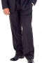 This men's pant suit is tailor made in a fine wool blend and cut in a slim fit, featuring satin notch lapels, single breasted button closures, and slash pockets. 