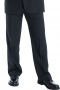 This men's pant suit is tailor made in a fine wool blend and cut in a slim fit, featuring satin notch lapels, single breasted button closures, and slash pockets.