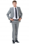 Custom Bespoke Handstitched Light Grey Pant Suit