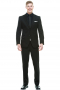 Single Breasted Bespoke Tailored Black Pant Suit