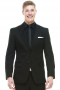 Single Breasted Bespoke Tailored Black Pant Suit