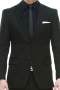 Single Breasted Bespoke Tailored Black Pant Suit