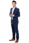This men's pant suit is tailor made in a wool blend and cut to a slim fit, featuring a single breasted button closure and handstitched lapels and pockets.