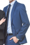 Mens Fine Wool Cadet Blue Hand Tailored Suit