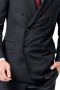 This men's pant suit is tailor made in a wool blend, cut to a slim fit. It is perfect for all formal occasions, featuring a double breasted closure, peak lapels, and slash pockets. 