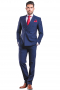 This men's pant suit is tailor made to a slim cut, featuring peak lapels and a double breasted closure, perfect for all occasions.