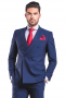 This men's pant suit is tailor made to a slim cut, featuring peak lapels and a double breasted closure, perfect for all occasions.