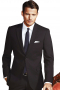 Mens Classic Bespoke Tailored Black Suit Set