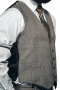 Mens Five Button Grey Custom Bespoke Vest