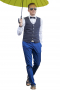 This men's vest tailor made in a wool blend, made in a single breasted style with welted lower pockets, perfect for all formal occasions.