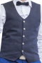 This men's vest tailor made in a wool blend, made in a single breasted style with welted lower pockets, perfect for all formal occasions.