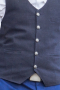 This men's vest tailor made in a wool blend, made in a single breasted style with welted lower pockets, perfect for all formal occasions.