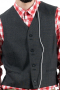 This men's vest is tailor made to a slim cut in a wool blend, featuring a single breasted, eight button closure, perfect for all formal occasions.