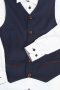 Mens Bespoke Tailored Wool Blend Navy Vest