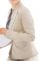 Womens Neutral Beige Tailored Suit