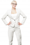 Womens White Tailored Slim Fit Blazer