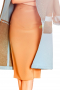 Womens Slim Fit Tailored Orange Dress