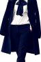 This elegant women's outer coat is tailor made in a fine wool blend, featuring a single breasted button closure and handstitched lapels. 