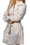 Womens Bespoke Tailored Pale Beige Outercoat
