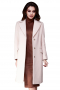 A stunning women's bespoke tailored neutral coat with a classic three button closure. This women's outer coat is perfect for all your winter needs! It features a single breasted closure and hits just at the knee. 