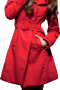 Womens Online Bespoke Made Red Overcoat