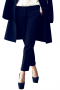 A Stunning pair of women's midnight blue pant made to measure with front pockets and zipper fly. It is a perfect practical option for work, tailor made in a beautiful wool blend. 