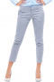 A super stylish pair of flattering slim fit calf length staple grey women's custom made pants. These pants are tailor made in a custom wool blend, perfect for all occasions. 
