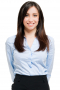 Womens Tailored Slim Cut Light Blue Classic Blouse