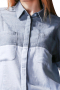 This women's slim cut blouse features an ainsley collar, rounded barrel cuffs, and matching buttons. The blouse has a contrast detailing, perfect for a casual weekend outfit. 