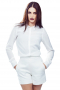 Women's custom tailored beautiful blouse intricately designed in a classic silhouette and color perfect for formal and casual outfits. This women's slim cut blouse is made to measure with an ainsley collar, rounded barrel cuffs, and a hidden button front.